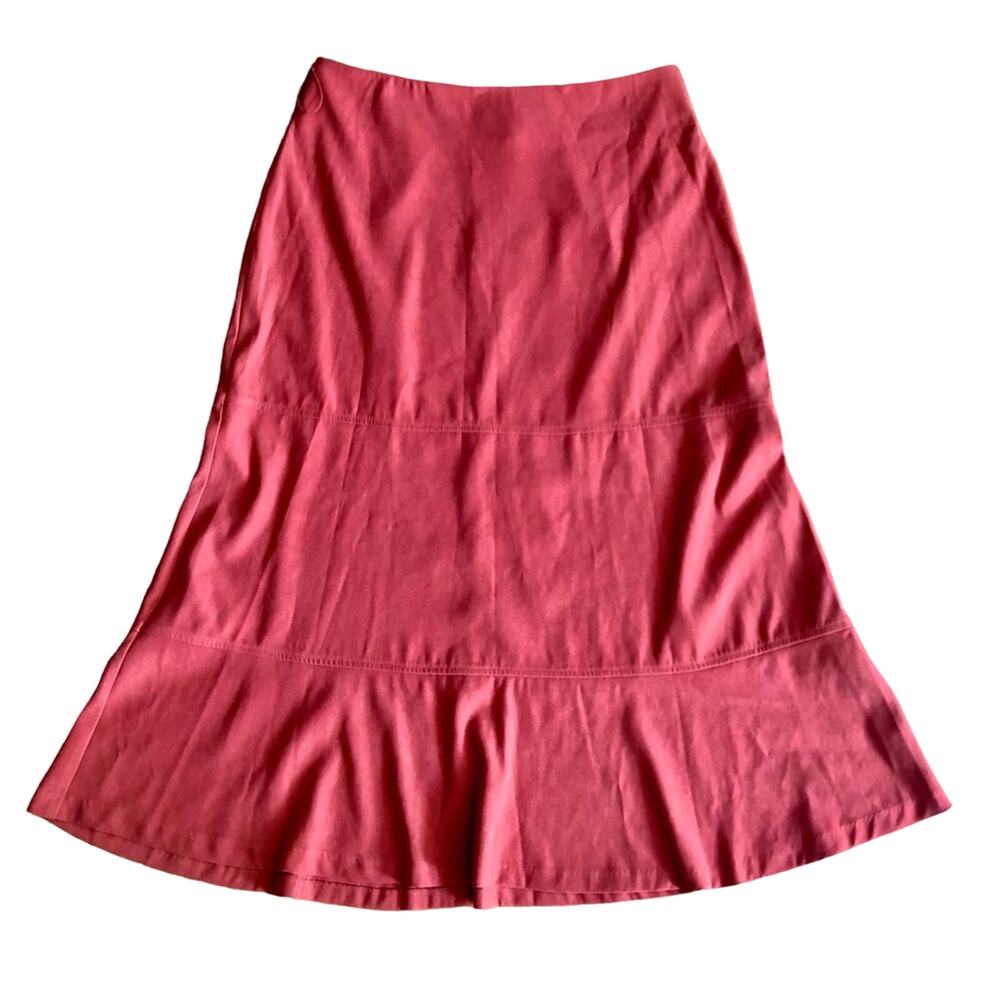 Laura Scott Bohemian Maxi Flared Orange Red Skirt Women’s Size SIZE 12 NWT